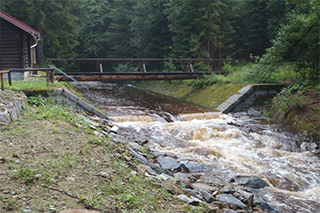 Hochwasser der Großen Ohe am Taferlruck, Foto: Beudert 2010