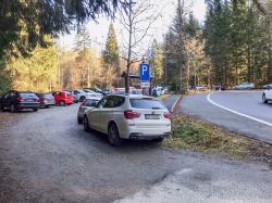 Chaotische Zustände herrschten an gut besuchten Tagen oft auf den Parkplätzen. Rettungswege, Privatzufahrten und Forststraßen wurden häufig zugeparkt. Foto: Nationalparkwacht